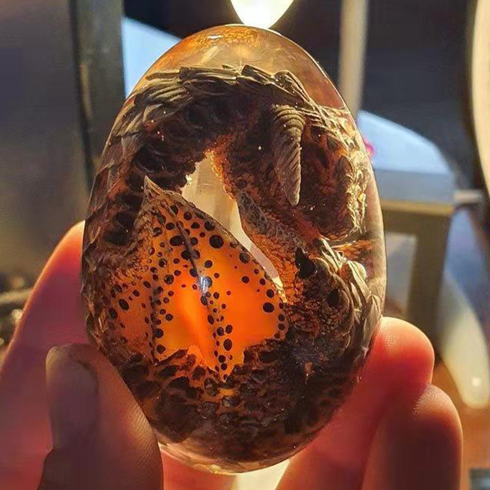 Dinosaur Egg Resin Ornament – Glowing Lava Fantasy