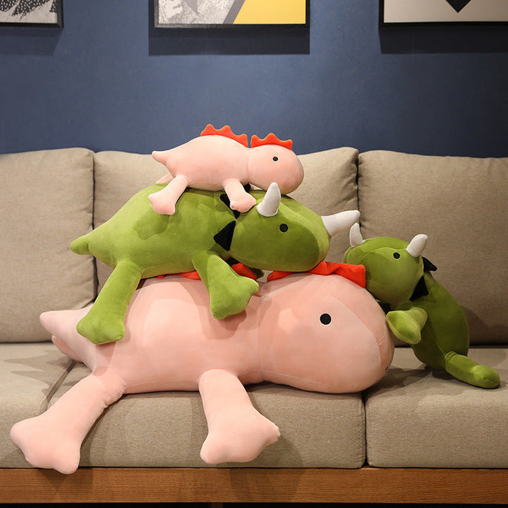 Triangle Dinosaur Plush Pillow for Cozy Cuddles & Décor
