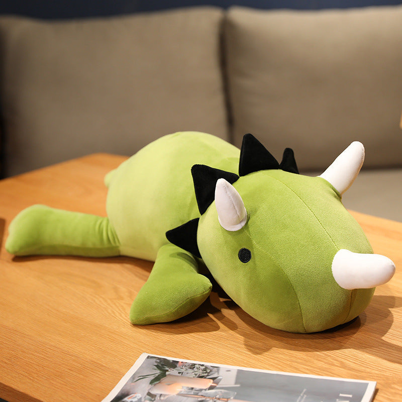 Triangle Dinosaur Plush Pillow for Cozy Cuddles & Décor