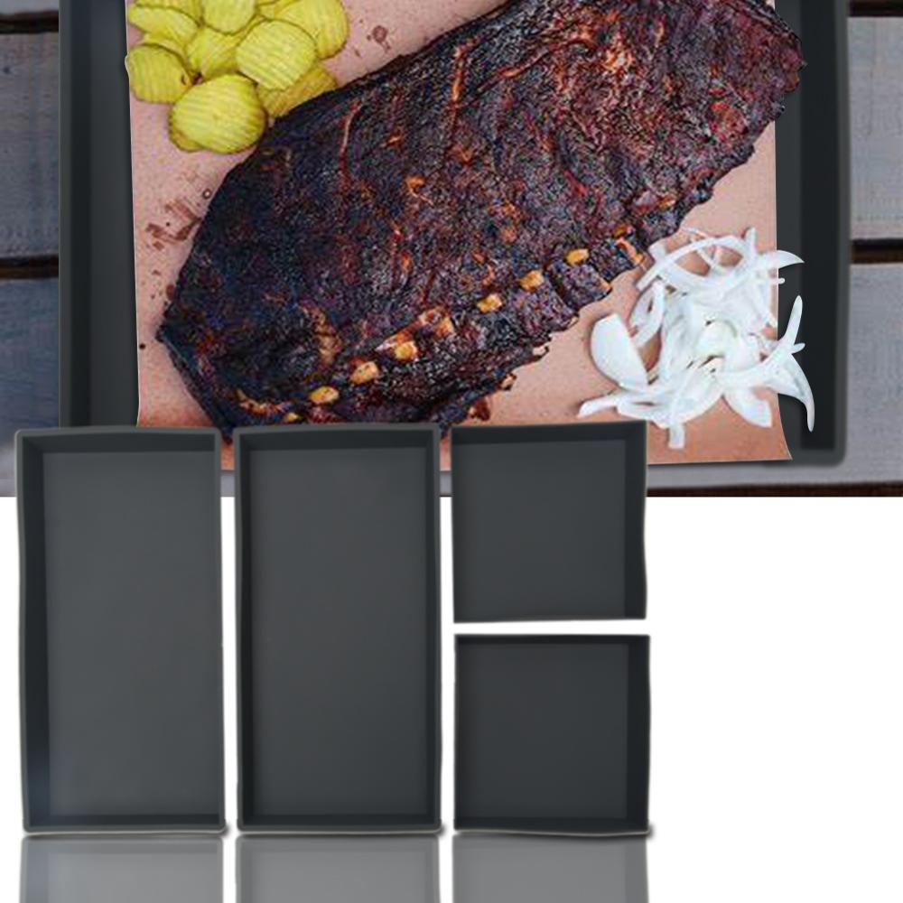 Silicone Split Sheet Pan with 4 Compartments for Grilling
