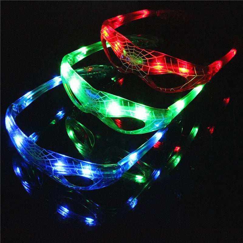 LED Spider-Man Inspired Glasses for Kids' Party Fun