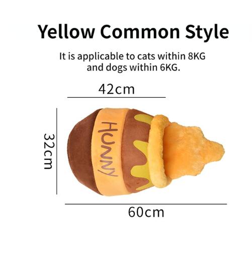 Winnie the Pooh Pet Bed & Warm Plush Cave Lounger for Cats