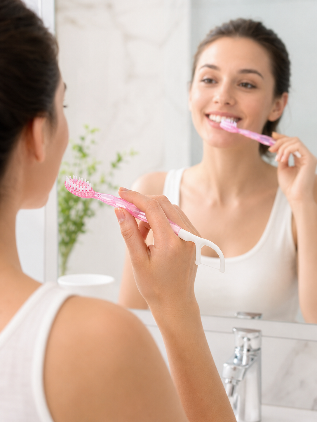 Disposable Mini Toothbrush — Floss, Pick & Soft Brush in One