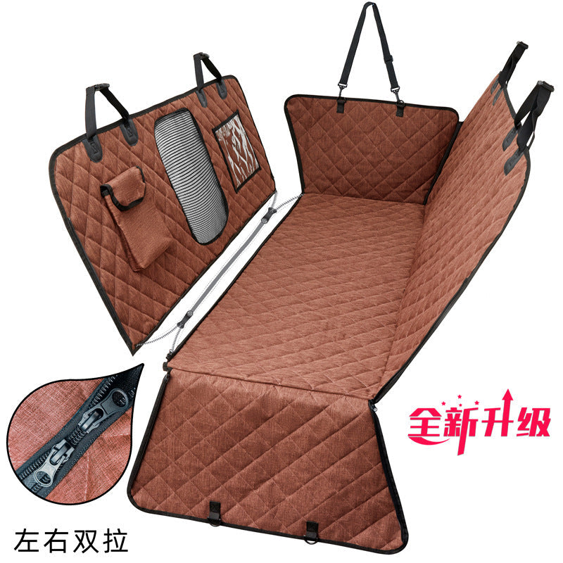 Divisible Rear Car Seat Cover for Pet Hair Protection
