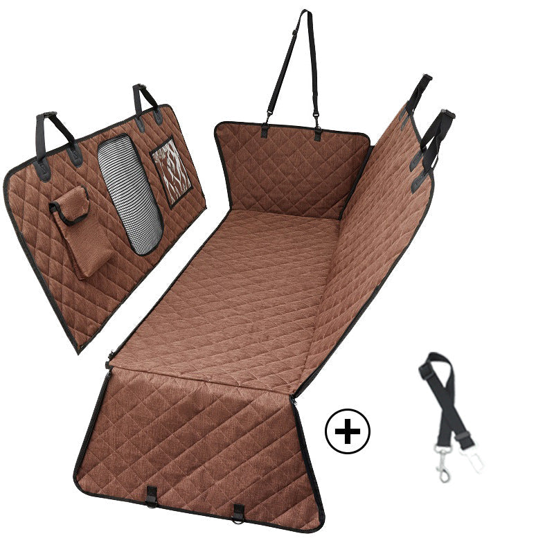 Divisible Rear Car Seat Cover for Pet Hair Protection