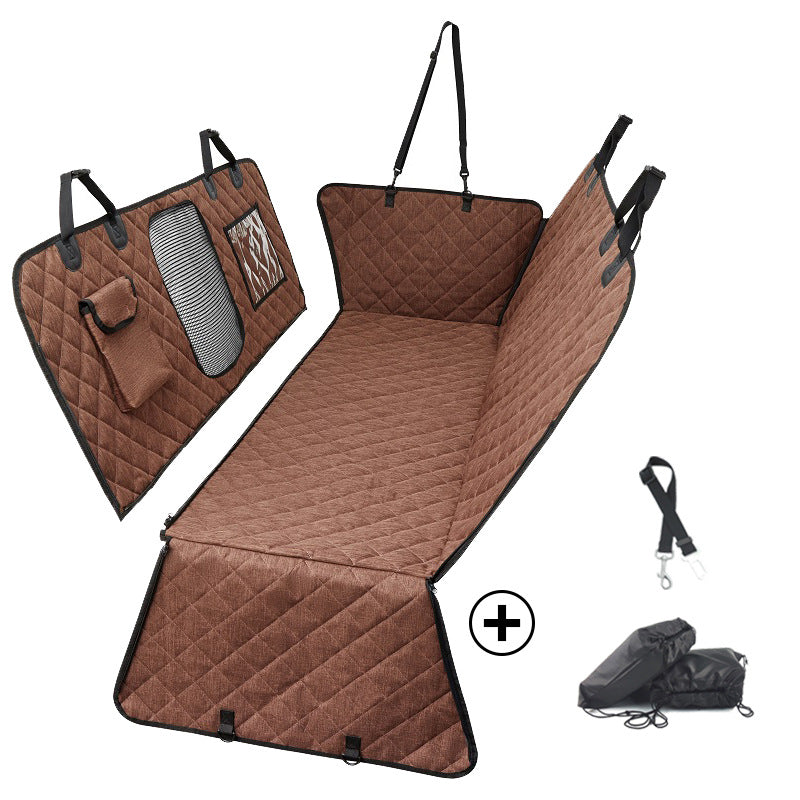Divisible Rear Car Seat Cover for Pet Hair Protection