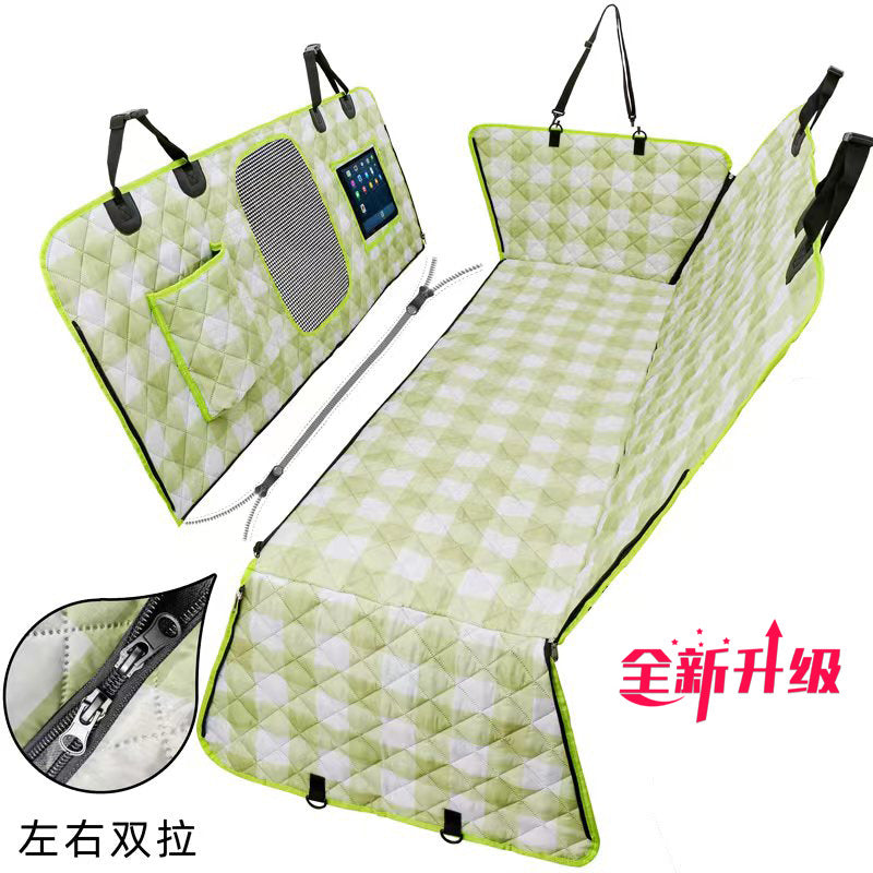 Divisible Rear Car Seat Cover for Pet Hair Protection