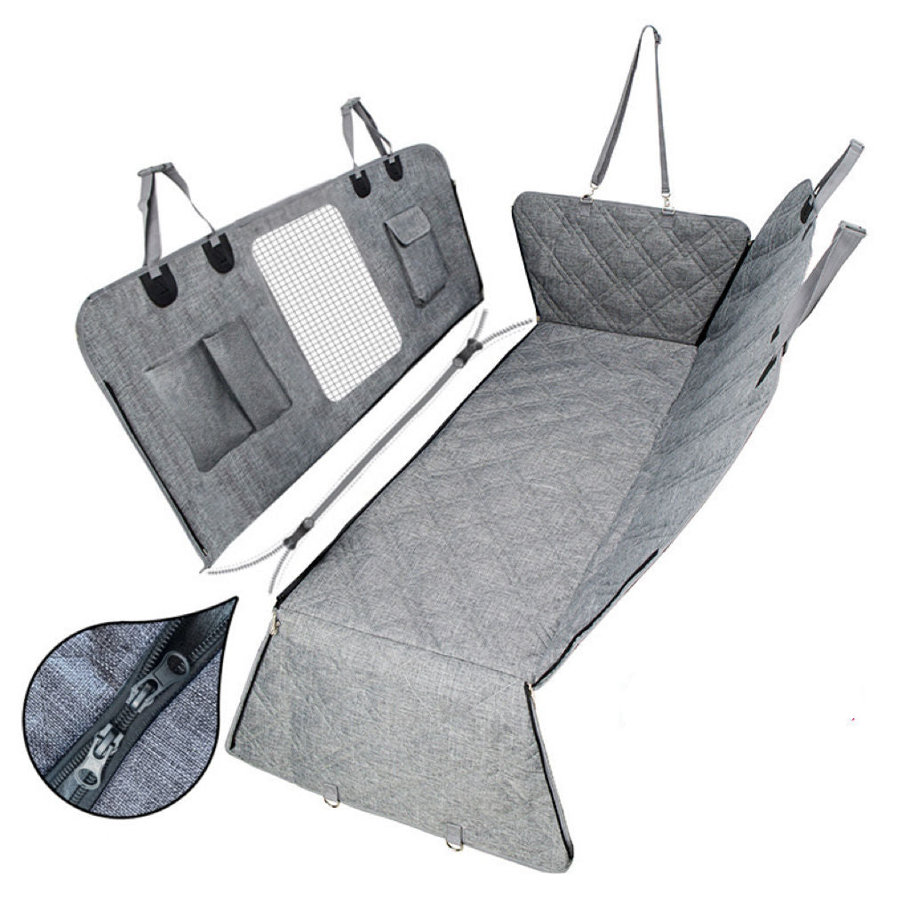 Divisible Rear Car Seat Cover for Pet Hair Protection