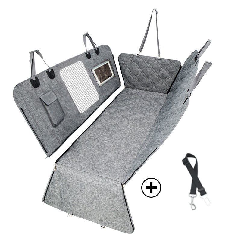 Divisible Rear Car Seat Cover for Pet Hair Protection