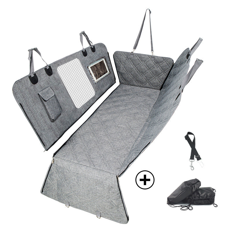 Divisible Rear Car Seat Cover for Pet Hair Protection