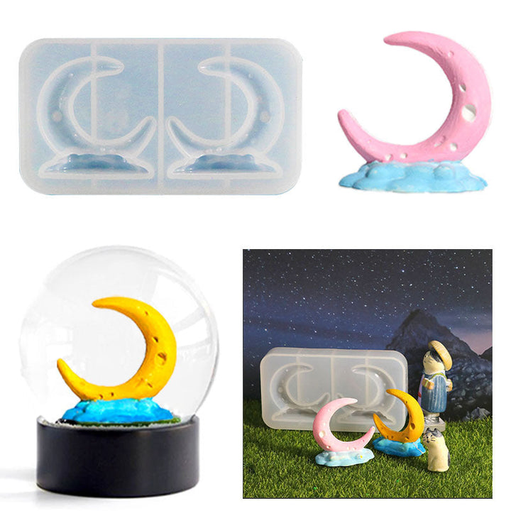 Moon and Cloud Silicone Resin Mold for DIY Ornaments