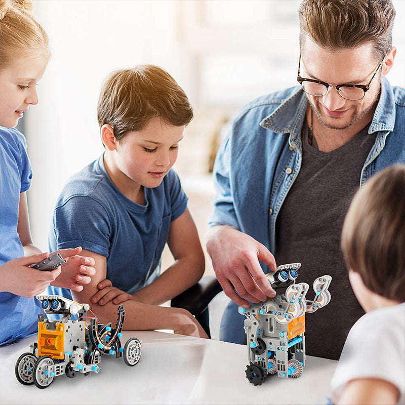 Solar Robot Toy: 12-in-1 STEM Kit, No Batteries for Kids