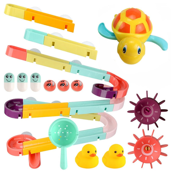 Suction Cup Bath Toy Marble Run for Creative Water Play