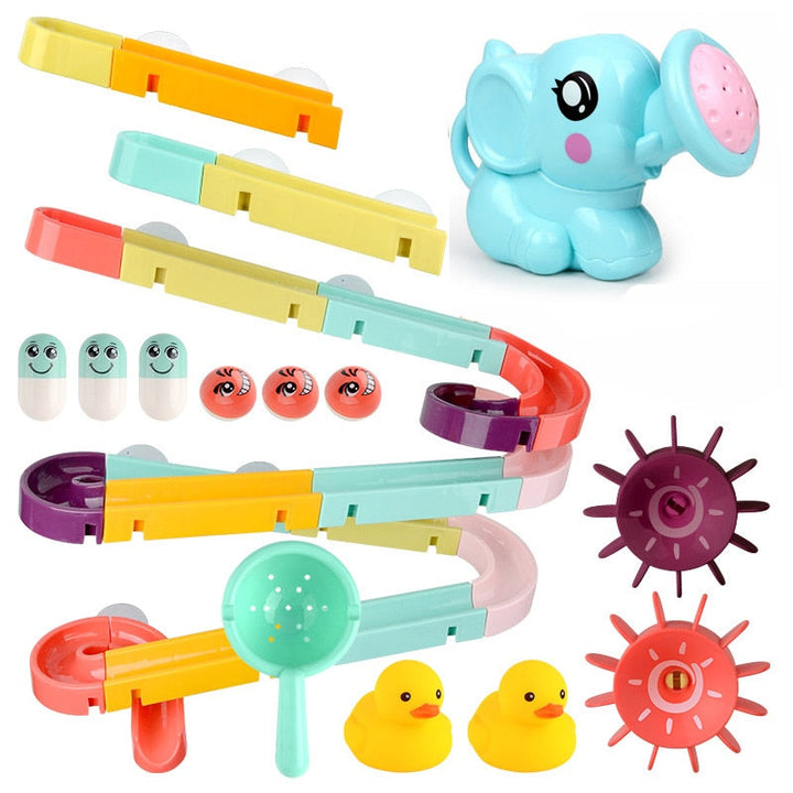Suction Cup Bath Toy Marble Run for Creative Water Play