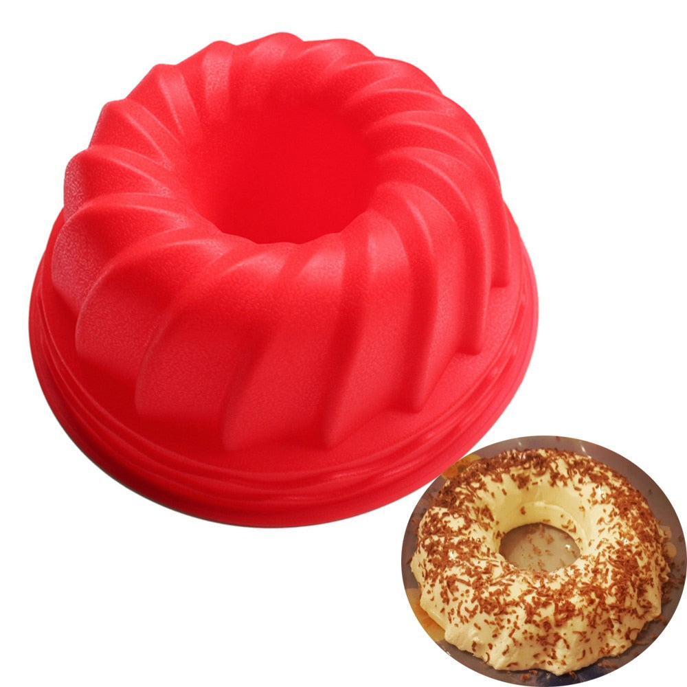 Spiral Silicone Bundt Cake Mold for Show-Stopping Cakes