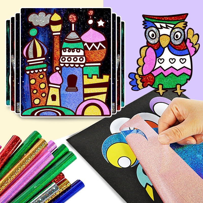 Glitter Transfer Painting Kit for Creative Kids Crafts