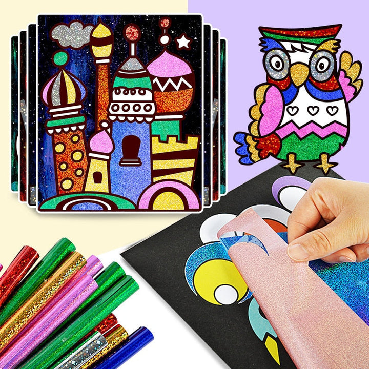 Glitter Transfer Painting Kit for Creative Kids Crafts