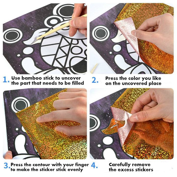 Glitter Transfer Painting Kit for Creative Kids Crafts