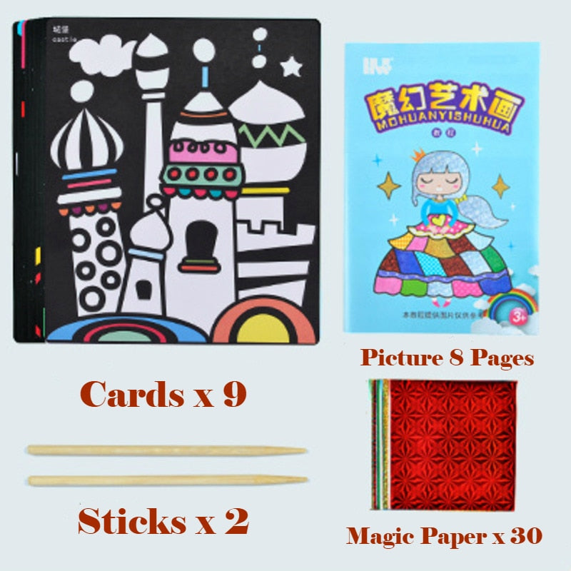 Glitter Transfer Painting Kit for Creative Kids Crafts