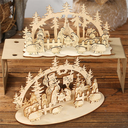 Outdoor Christmas Nativity Scenes - Lighted & Wooden Sets