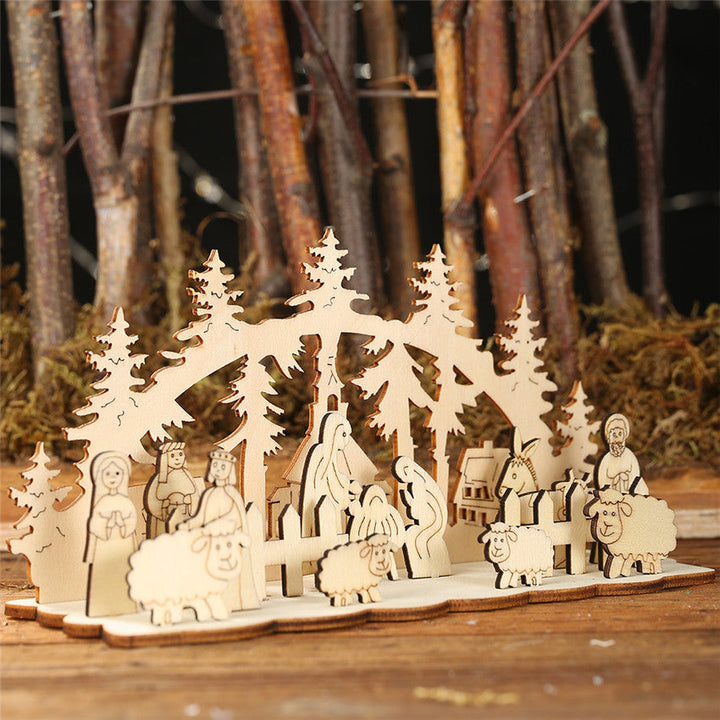 DIY Wooden Christmas Nativity Display Decoration Kit