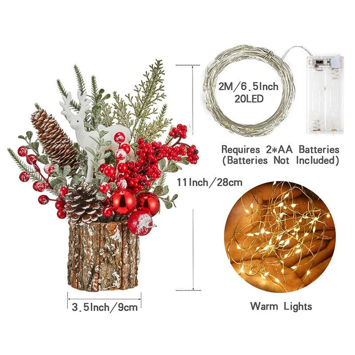 Desktop Christmas Tree Decoration With Warm LED Lights