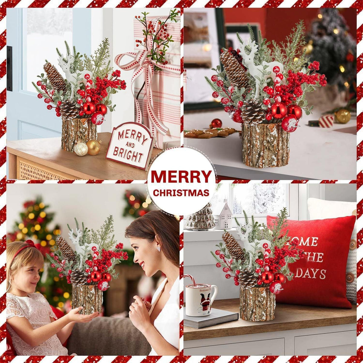 Desktop Christmas Tree Decoration With Warm LED Lights