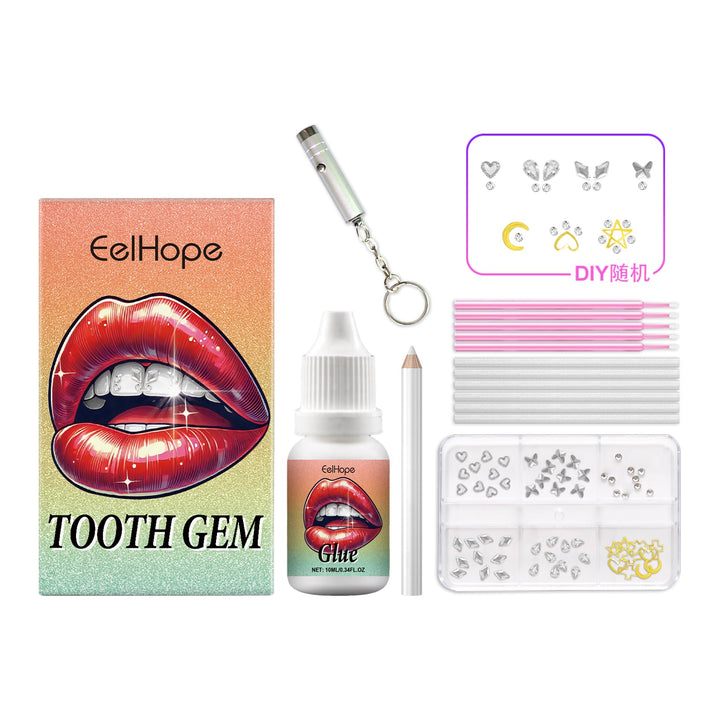 DIY Tooth Gem Kit with UV Light for Sparkly Smiles