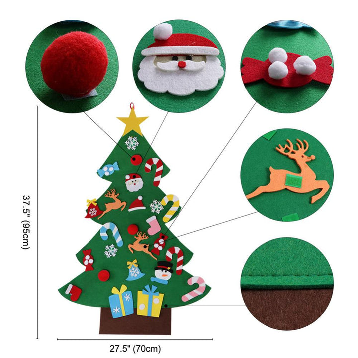 Felt Christmas Tree Wall Decor Kids Can Decorate Themselves