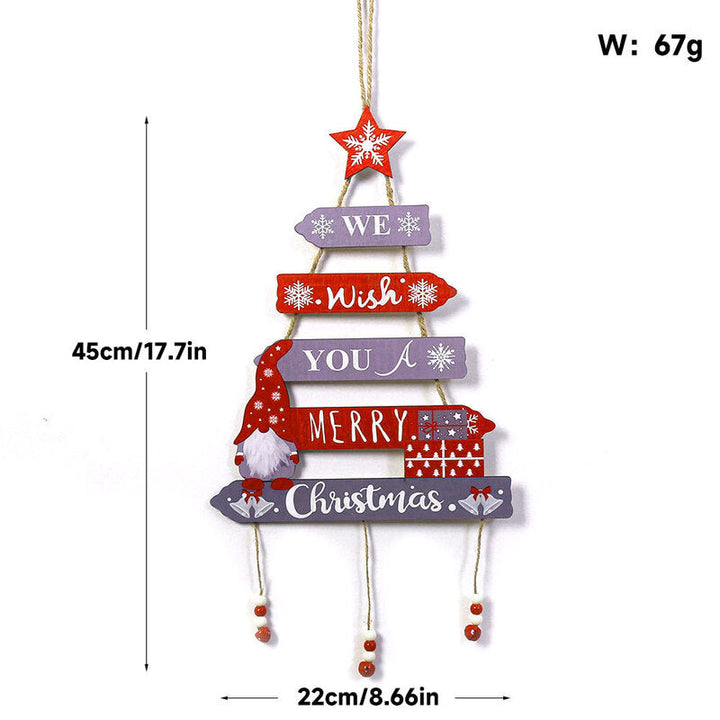 Wooden Christmas Door Sign for Space-Saving Holiday Decor