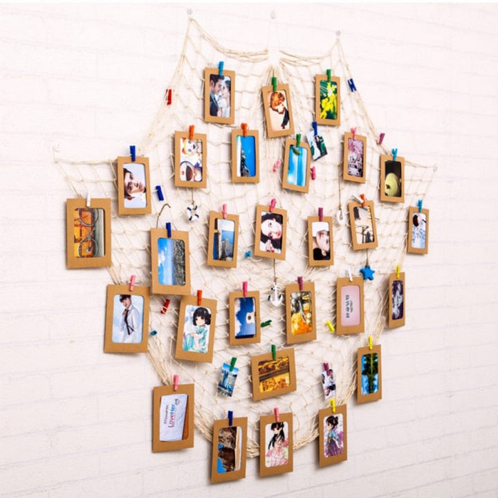 Hanging Photo Display Net for Personalized Wall Decor
