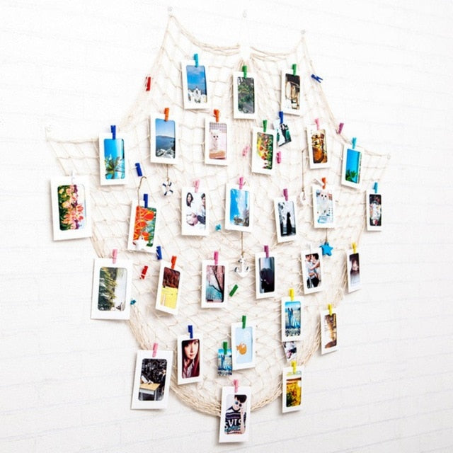 Hanging Photo Display Net for Personalized Wall Decor