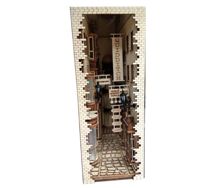 Diagon Alley Bookend Bookshelf With Magical LED Lights