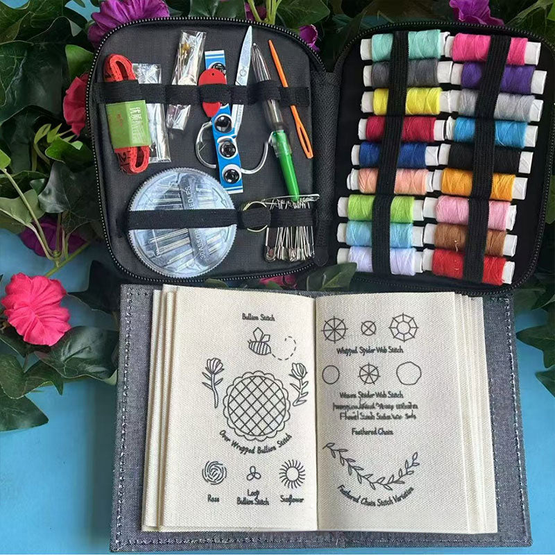 Embroidery Sewing Book Kit for Portable Stitch Practice