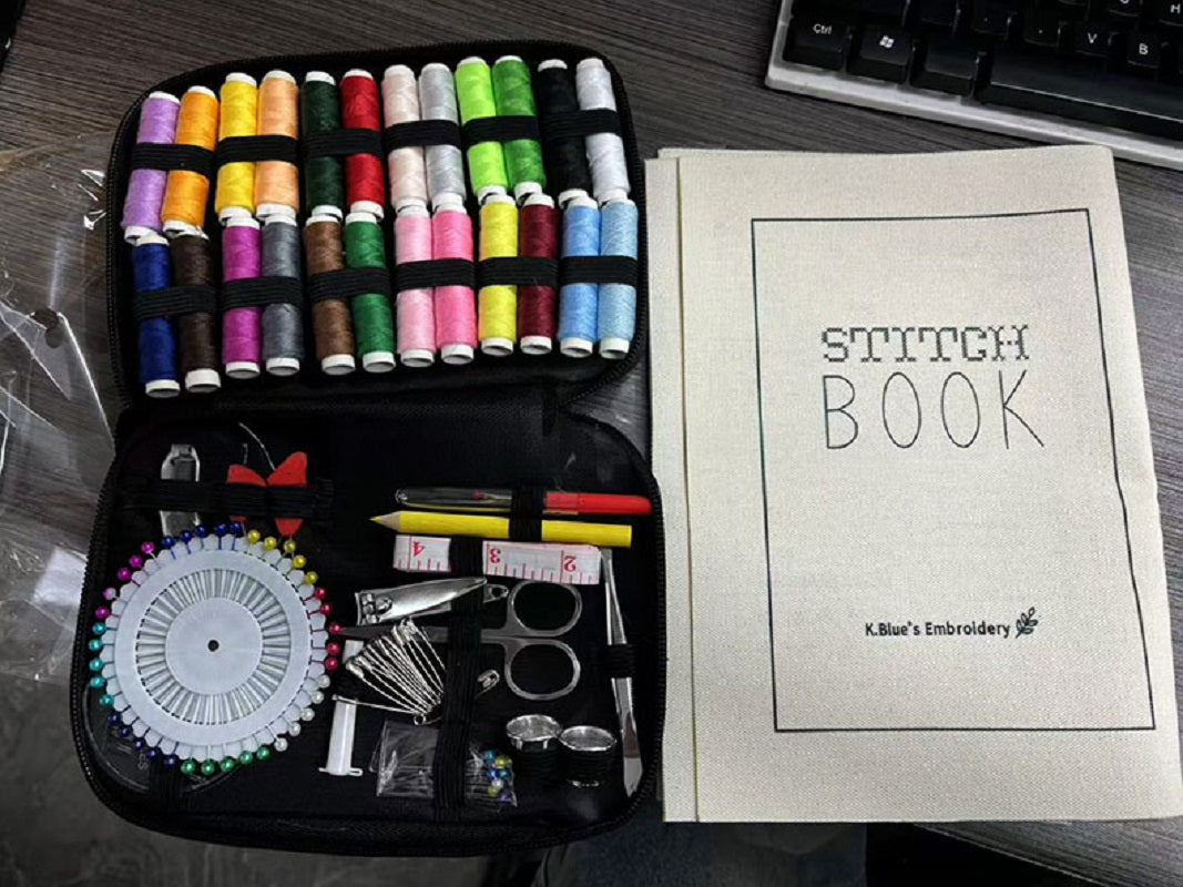 Embroidery Sewing Book Kit for Portable Stitch Practice