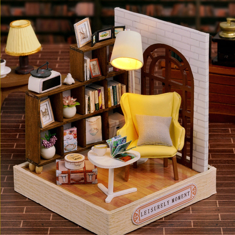 DIY Miniature House Kit for Enchanting Shelf Decor
