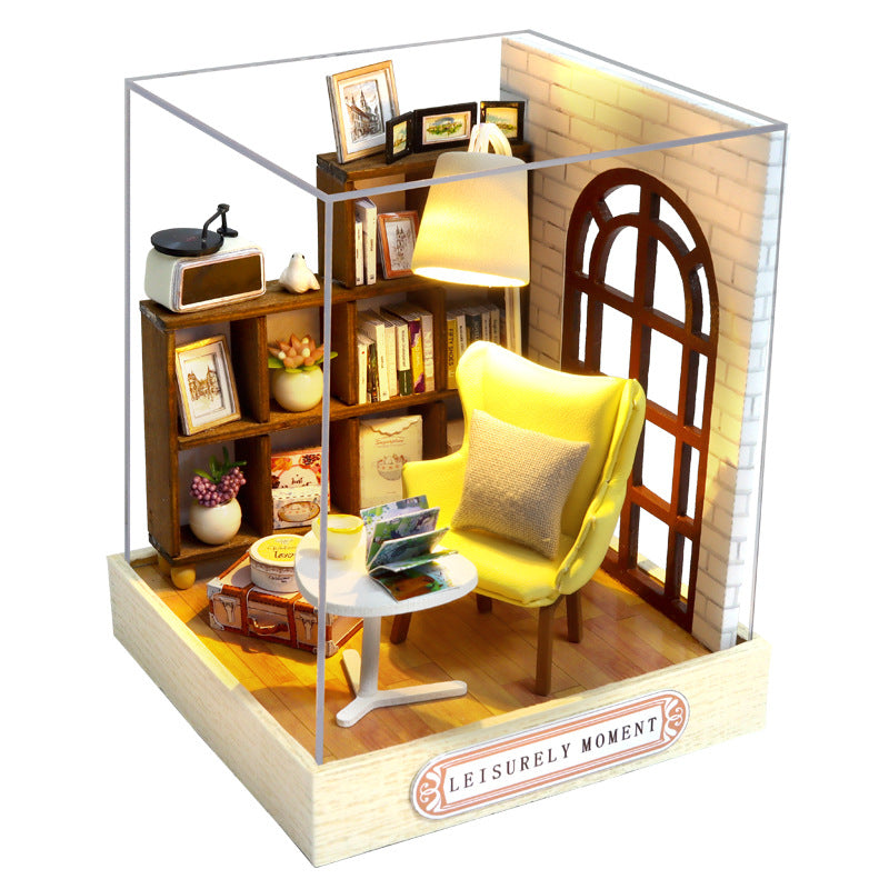 DIY Miniature House Kit for Enchanting Shelf Decor