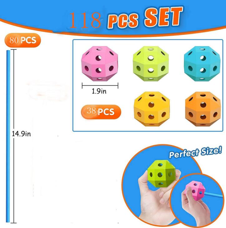Kids Fort Building Set: 118-Piece Creative Construction Toy