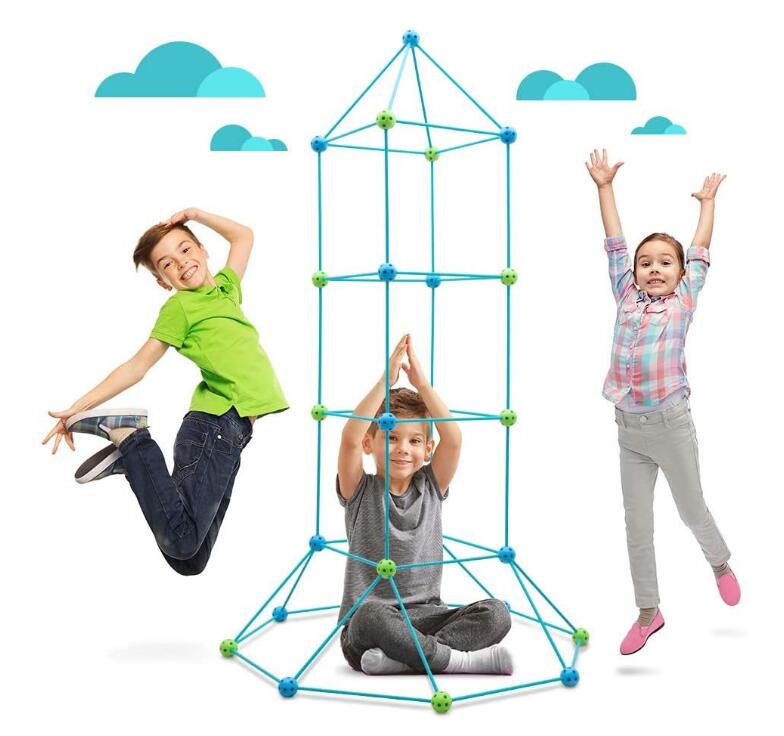 Kids Fort Building Set: 118-Piece Creative Construction Toy