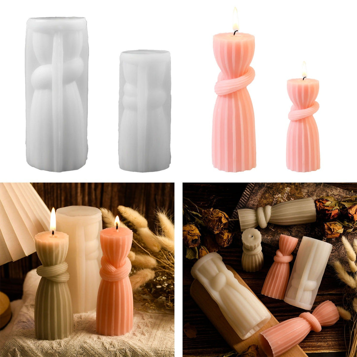 3D Rope Knot Candle Mold for Sculptural DIY Candles