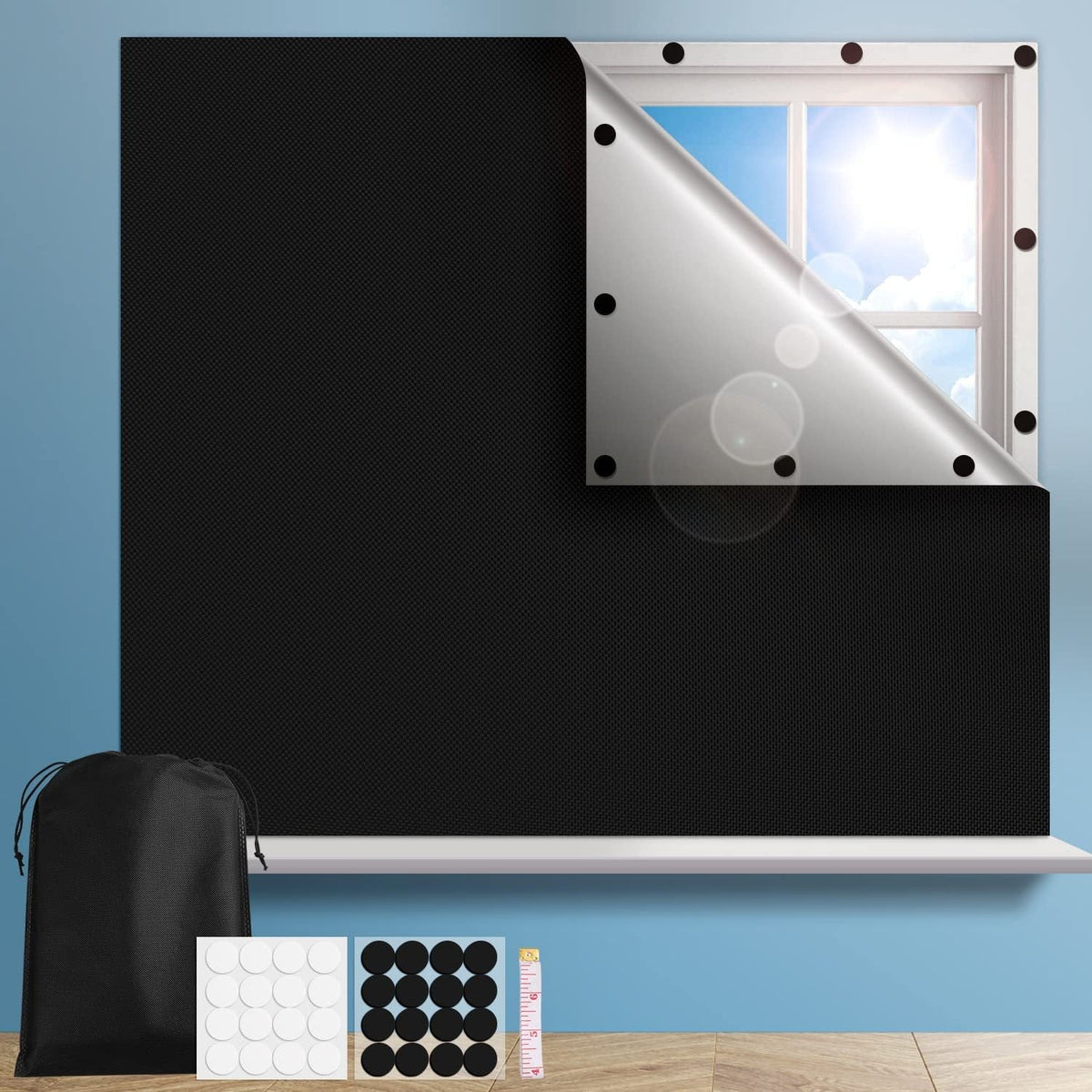 DIY Blackout Travel Curtain – Cut-to-Fit Suction Cup Shade