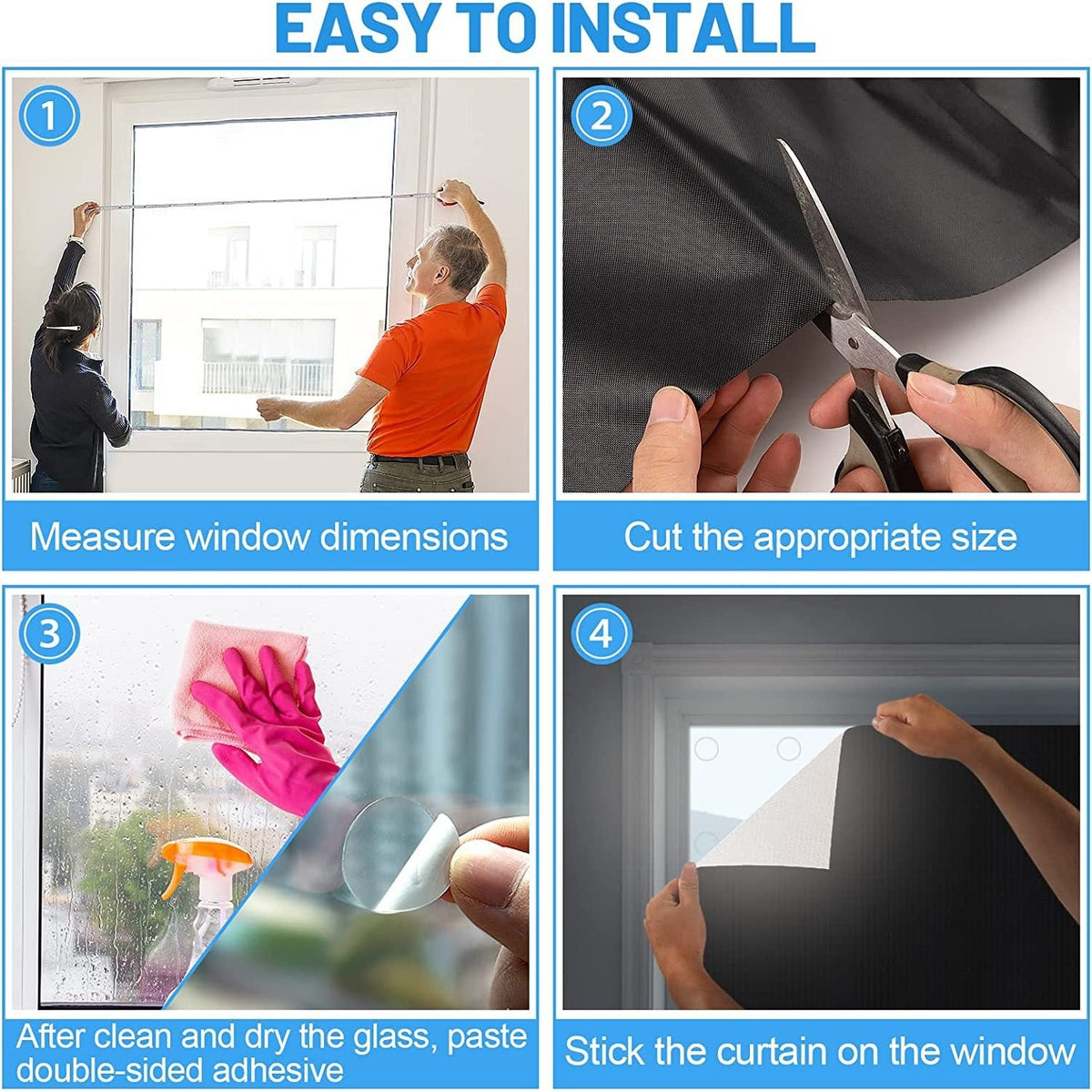 DIY Blackout Travel Curtain – Cut-to-Fit Suction Cup Shade