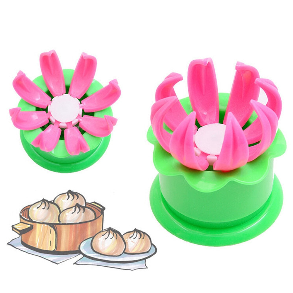 Lotus Dumpling Bun Mold for Pleated Steamed Buns at Home