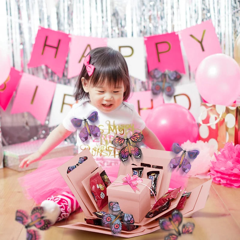 Explosion Gift Box With Butterfly Surprise Reveal