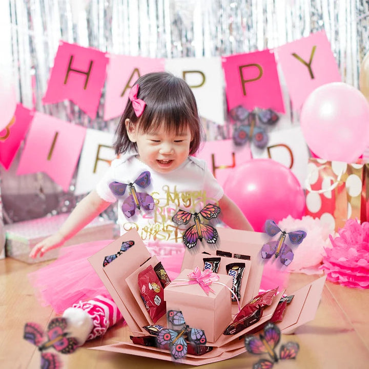 Explosion Gift Box With Butterfly Surprise Reveal