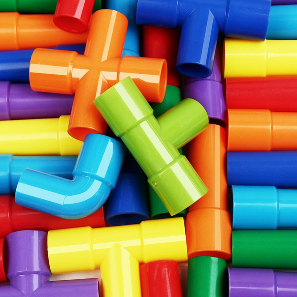 STEM Building Blocks Toy Set for Creative Pipe Play