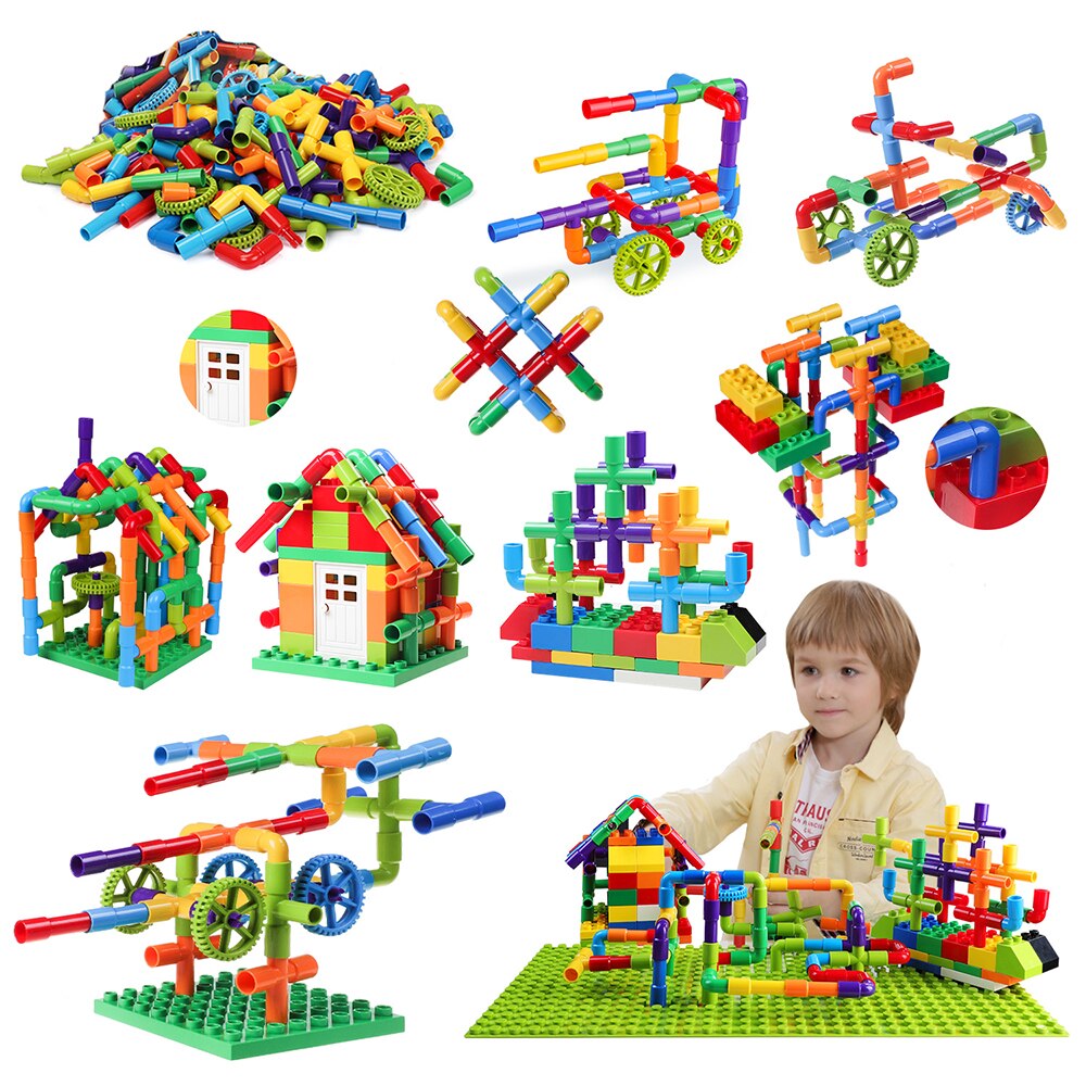 STEM Building Blocks Toy Set for Creative Pipe Play