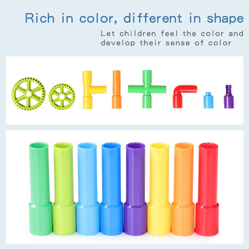 STEM Building Blocks Toy Set for Creative Pipe Play