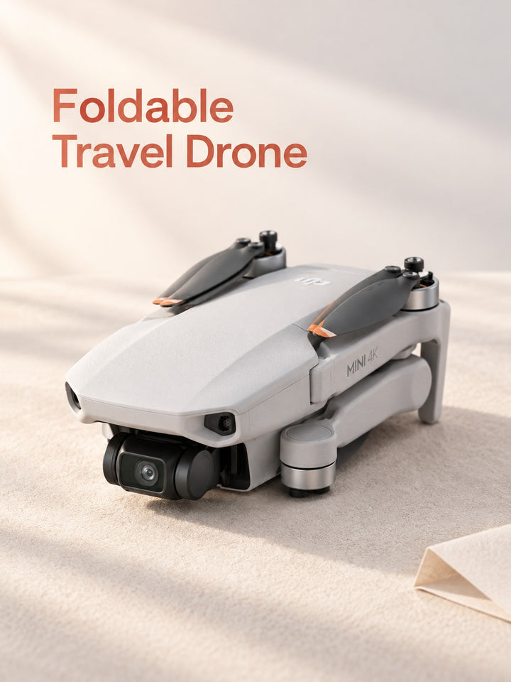 Foldable 4K Drone with 3-Axis Gimbal for Travel