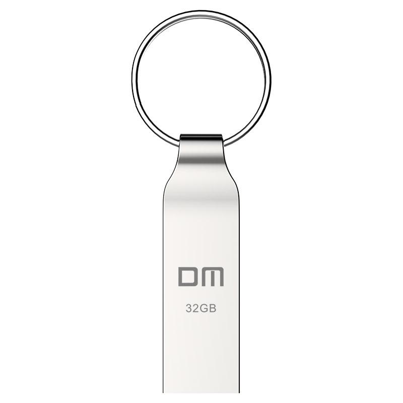 All-Metal 32GB USB Flash Drive with Keyring Loop Clip
